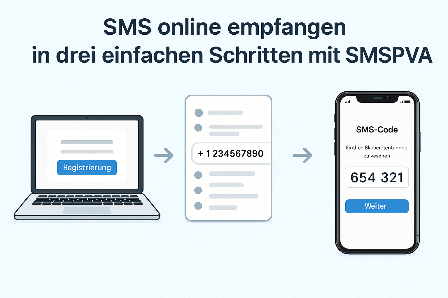 Receber SMS online em três passos simples com SMSPVA
