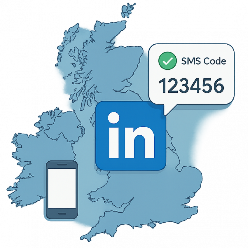 UK LinkedIn verification using country-specific random numbers for LinkedIn verification in United Kingdom