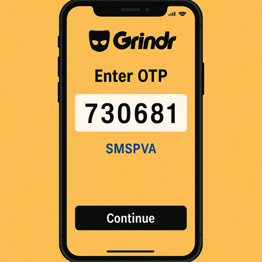 Grindr verification on phone with SMSPVA temporary number