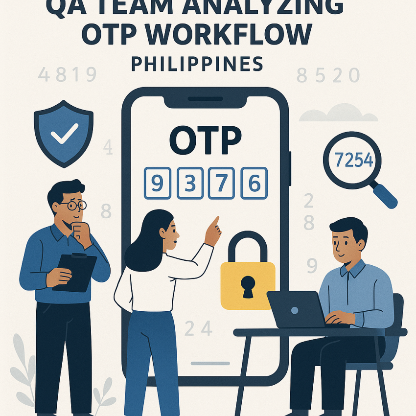 Image showing QA team using random numbers for OTP workflows in the Philippines