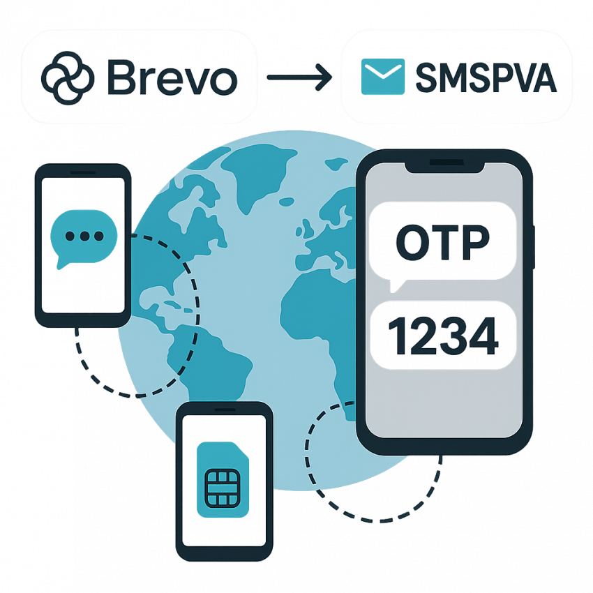 Brevo SMS verification flow with SMSPVA integration