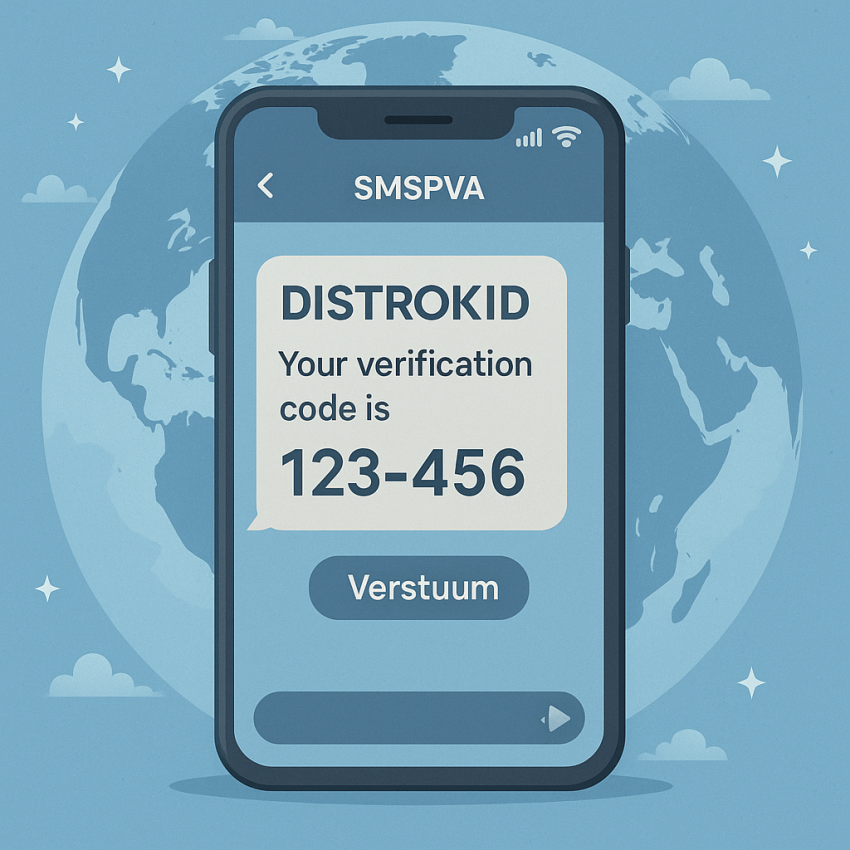 DistroKid verification on phone using SMSPVA with global access
