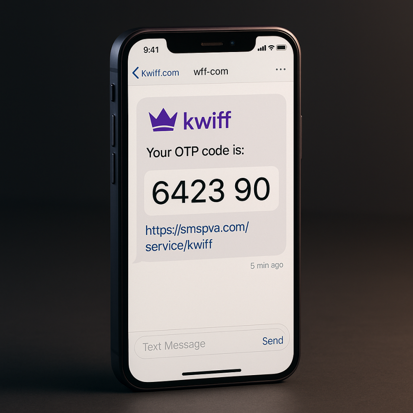 Illustration of kwiff com https smspva com service kwiff concept