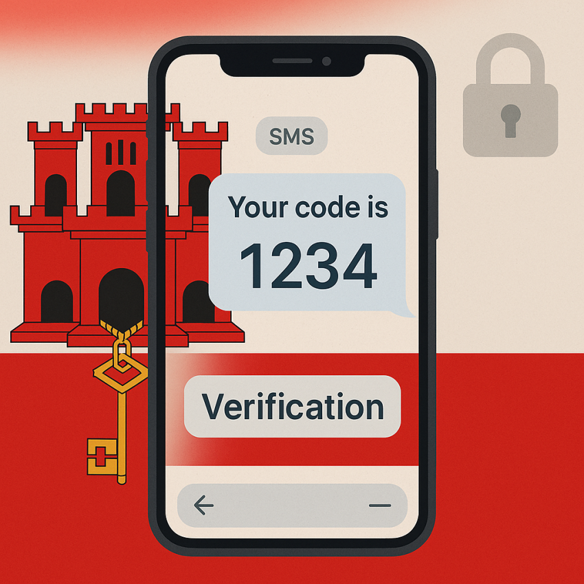 Gibraltar temporary numbers for verification on a smartphone