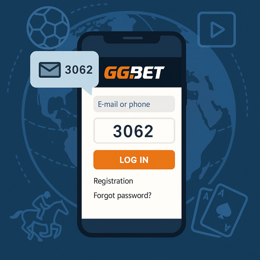 GGbet OTP verification on a mobile screen using a temporary number for GGbet