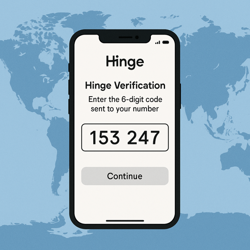 Hinge SMS verification OTP on mobile