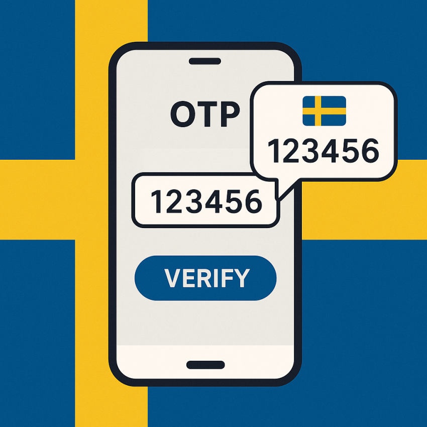 Phone receiving OTP in Sweden for How to verify apps in Sweden with a free phone number