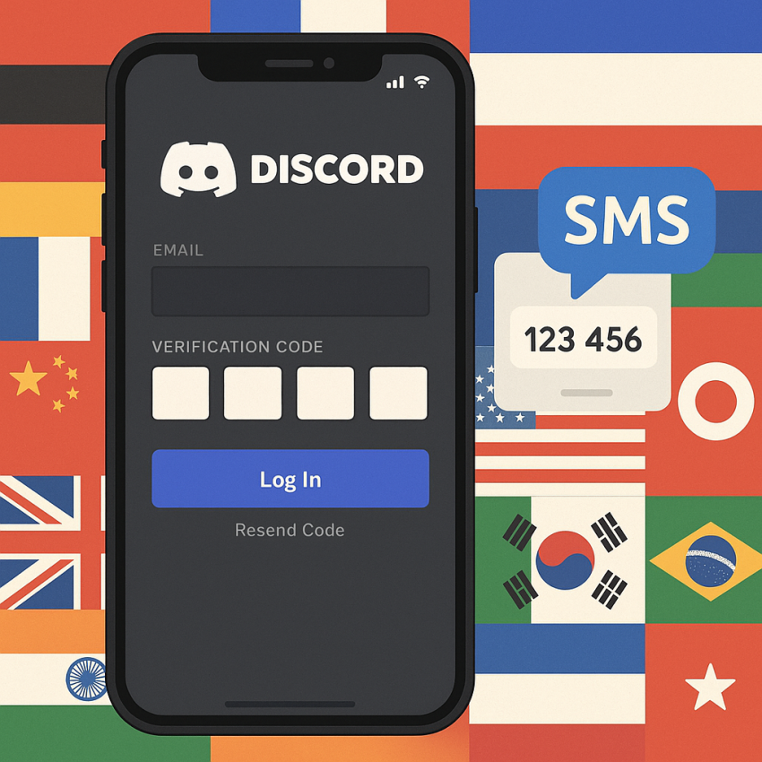 Discord OTP verification on phone with global number