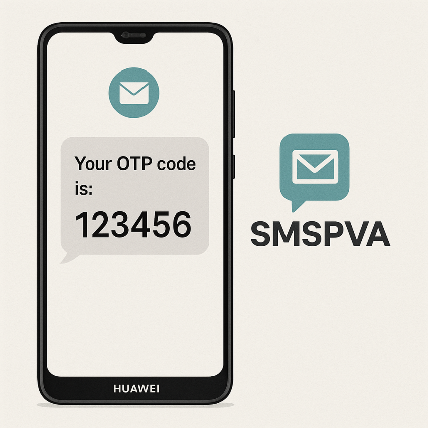HUAWEI service number for OTP verification on SMSPVA