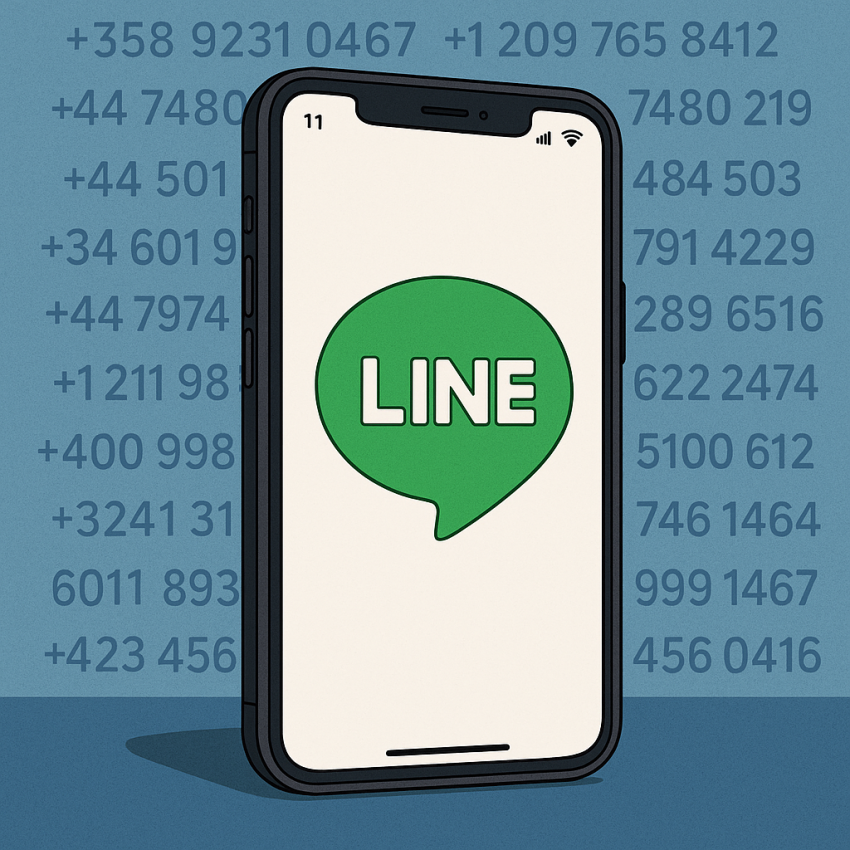Line Messenger verification with virtual numbers