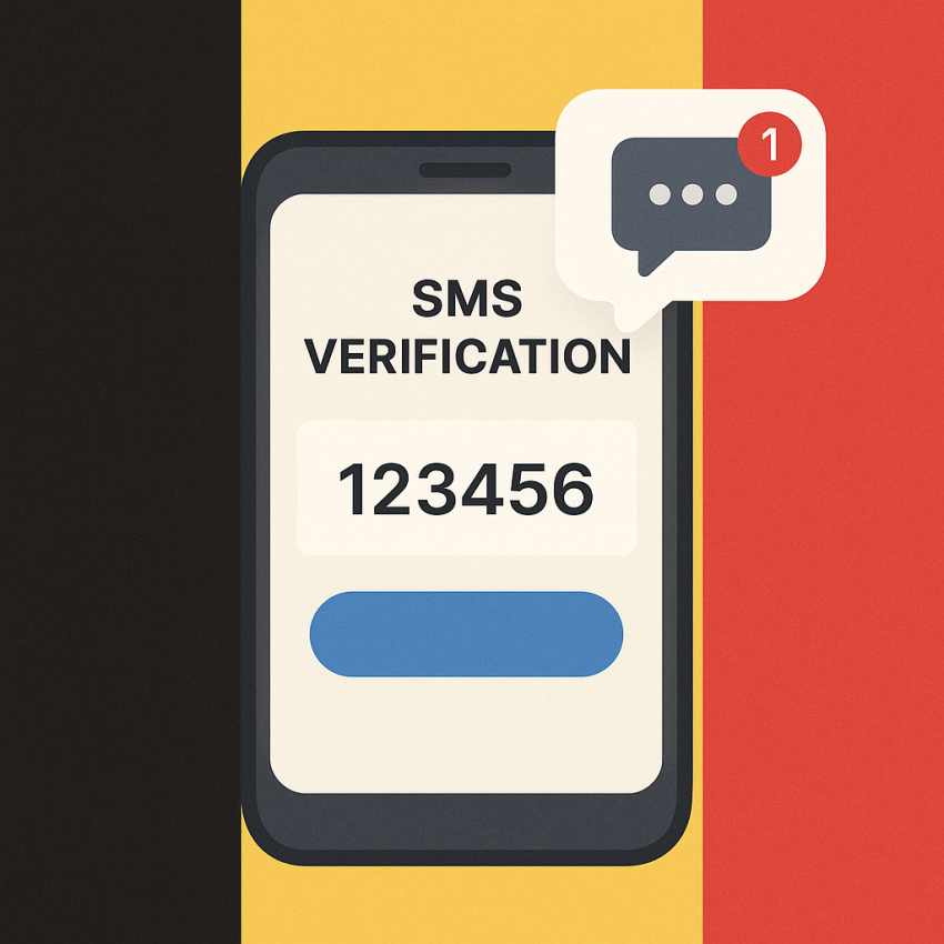 Belgian phone verification SMS on a free phone number