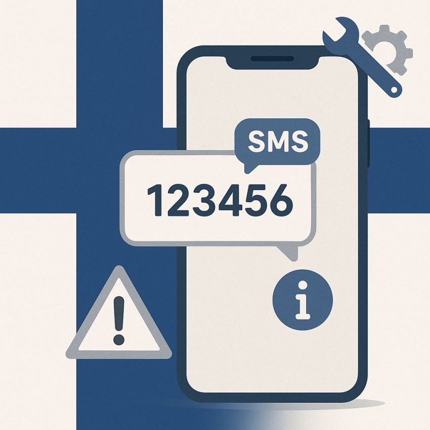 Technical reasons SMS may fail in Finland and how to fix them - phone receiving OTP SMS