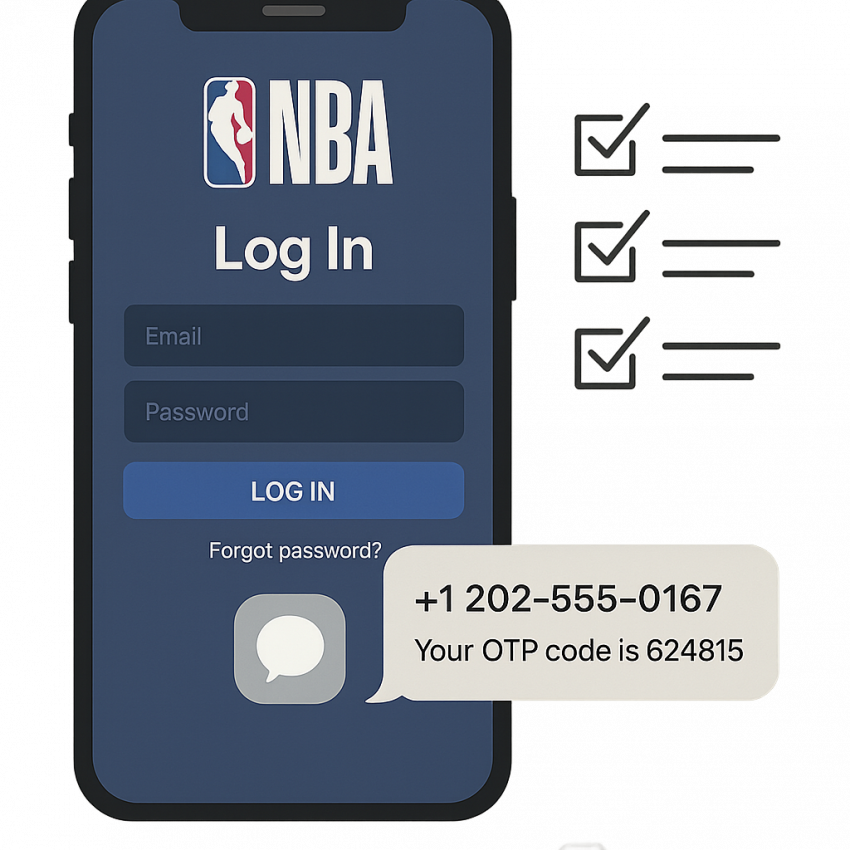 How to test NBA app SMS flows using random and disposable numbers - guide image