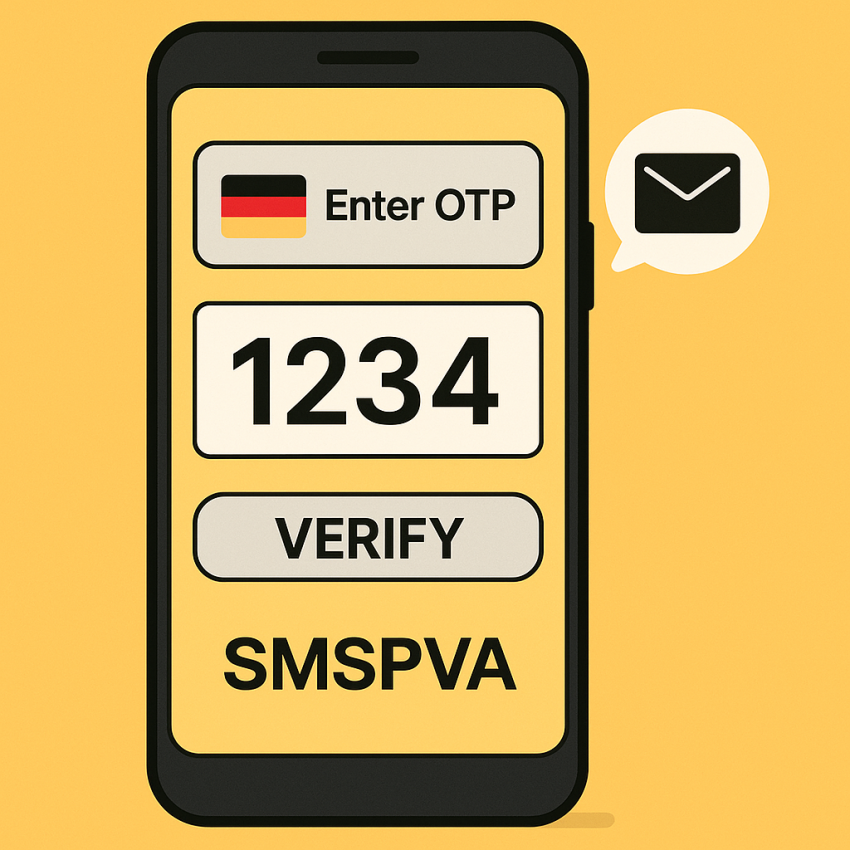 How to verify accounts in Germany with a free phone number – OTP verification on a German device