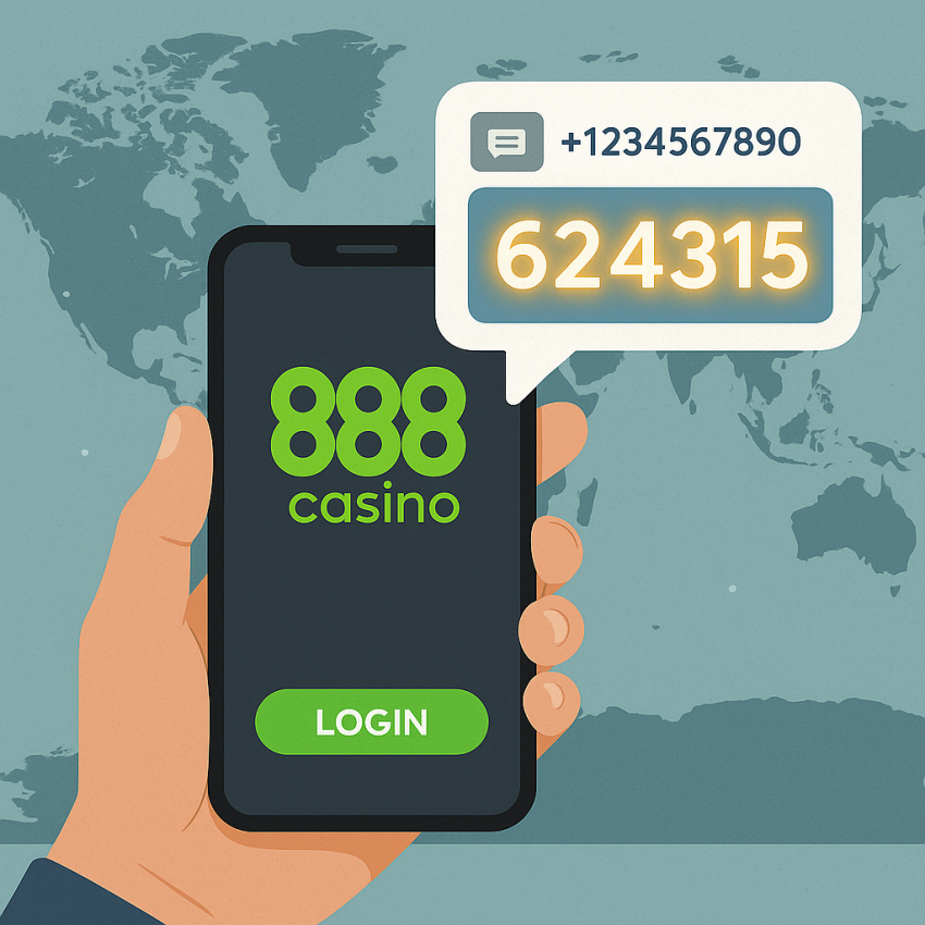 888casino OTP verification on mobile with a virtual number