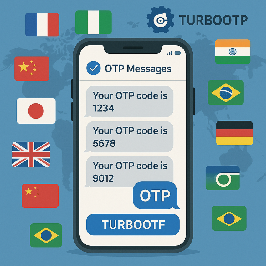 Smartphone receiving OTPs from a global service as All-in-one alternative to TurboOTP concept