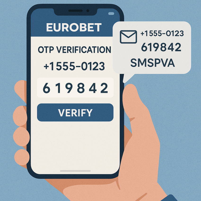 EUROBET OTP verification on mobile with SMSPVA numbers