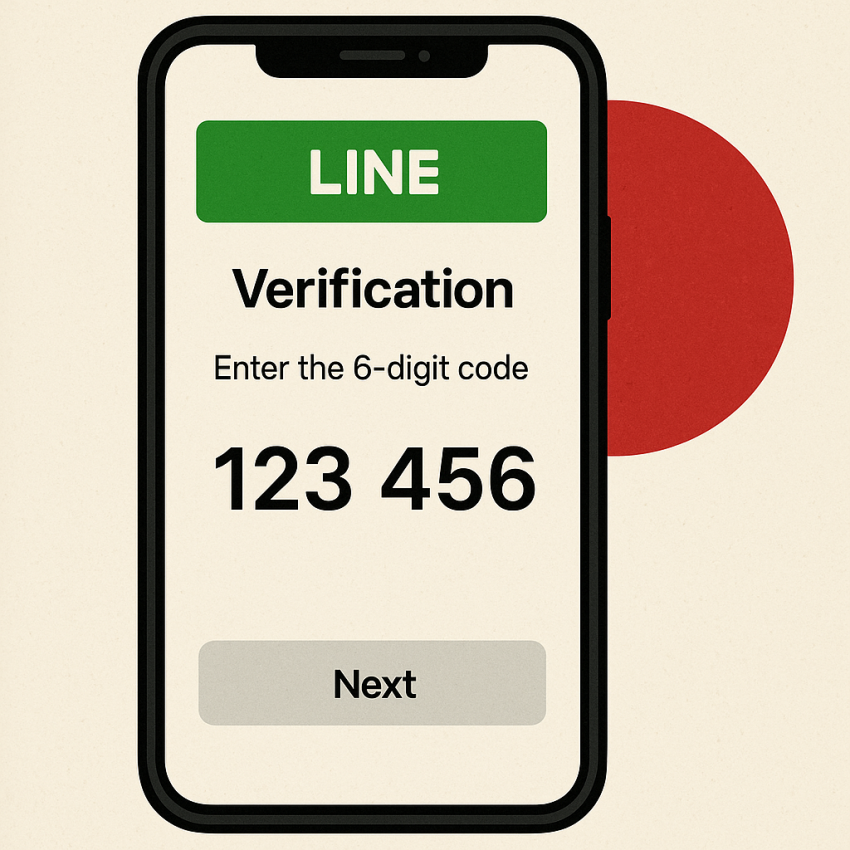 Rent Japanese numbers for Line and local account verification in Japan with a smartphone screen