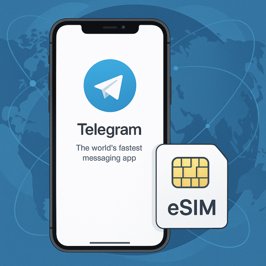 How to verify Telegram accounts without a SIM card — illustration with phone and virtual SIM