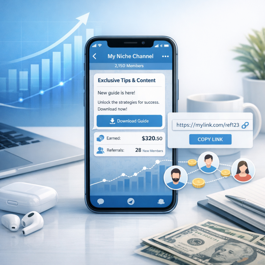 Small Telegram channel monetization through referral marketing without traditional advertising