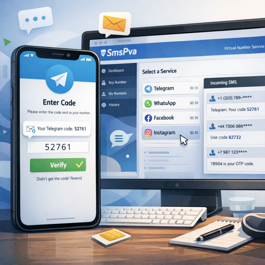 How to receive a Telegram verification SMS with a virtual number on SmsPva in 2026