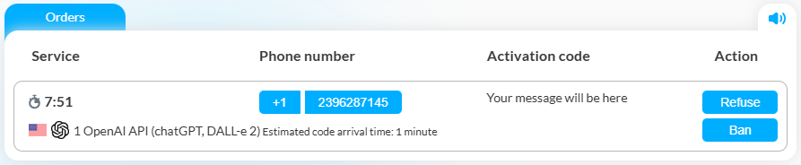 Receber código OpenAI por SMS ou chamada