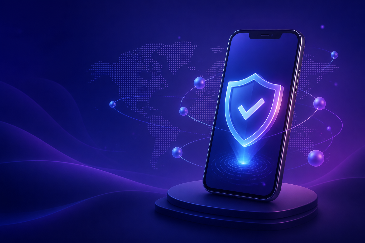 Abstract illustration of secure international phone number validation